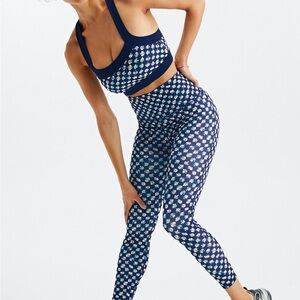 Navy Floral Women's Sports Bra